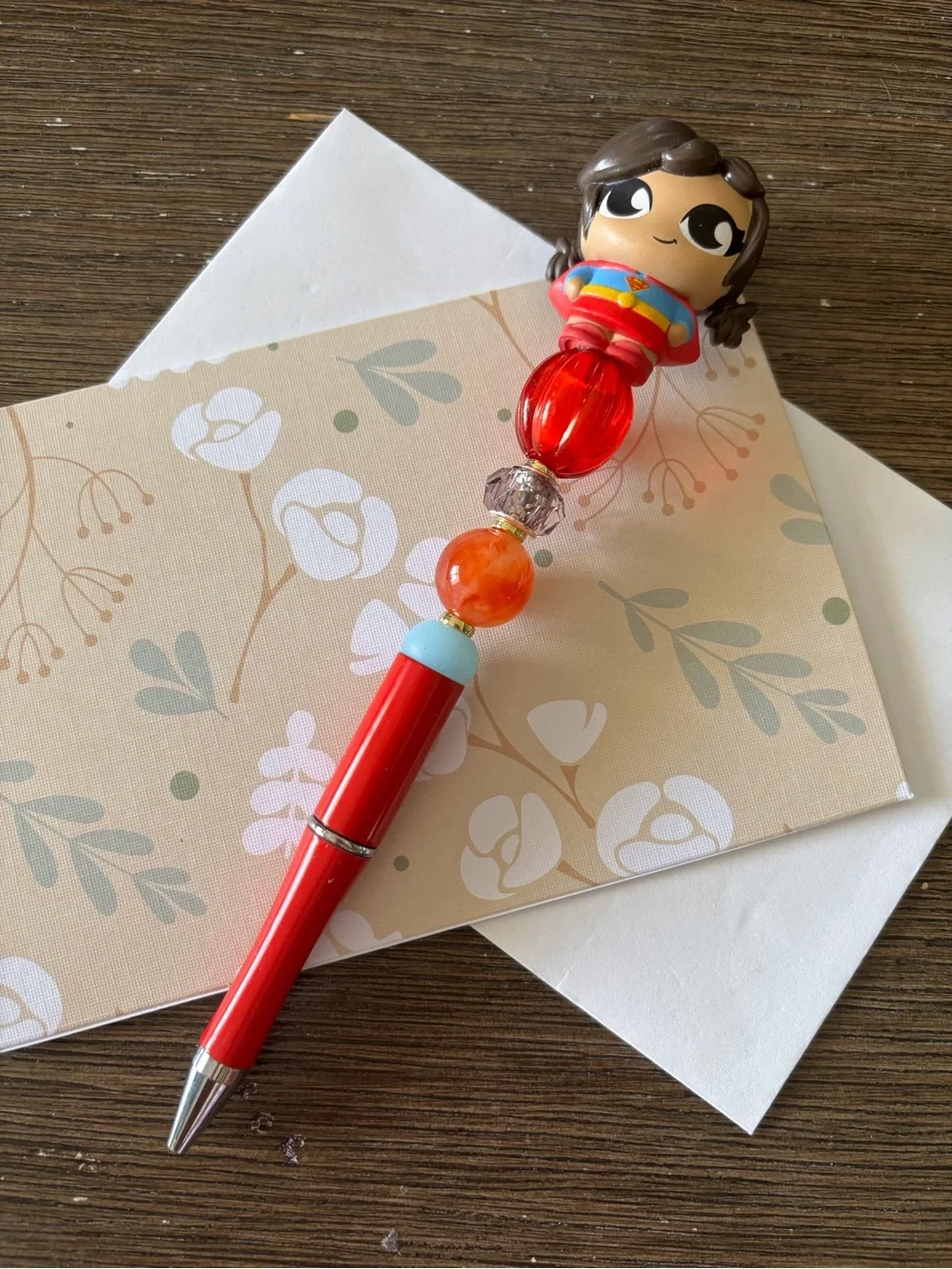 DC Comics: Super Girl handmade beaded pen